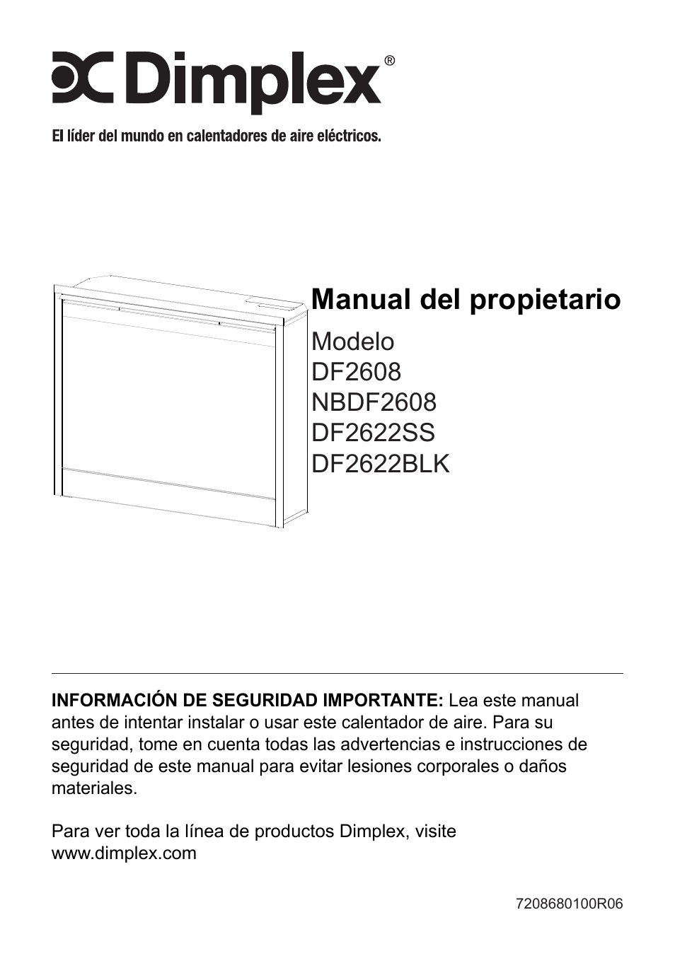 7208680100r06_sp, Manual del propietario | Dimplex DF2622SS User Manual | Page 42 / 63