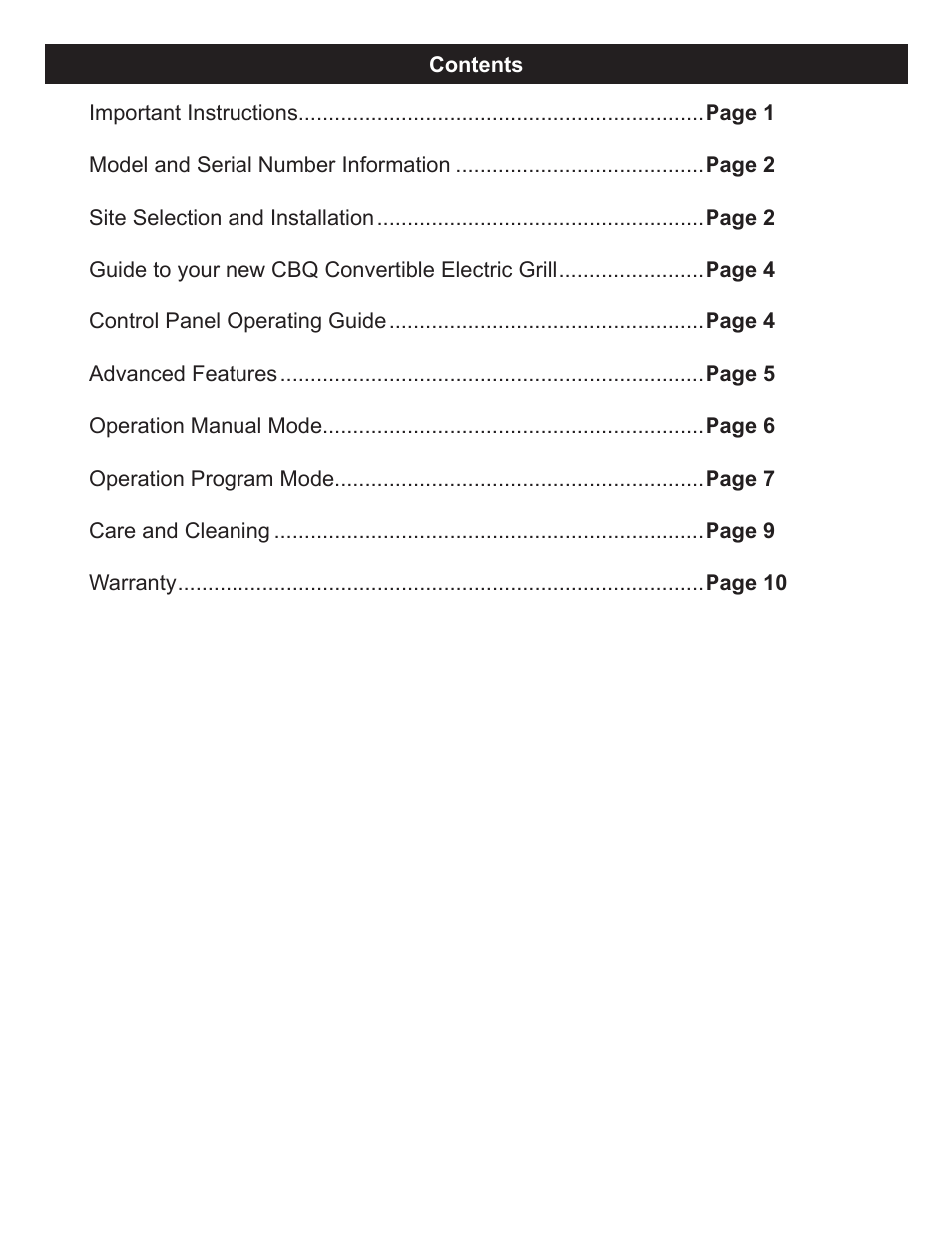 Dimplex POWER CHEF CBQ-120-ELEM User Manual | Page 3 / 13