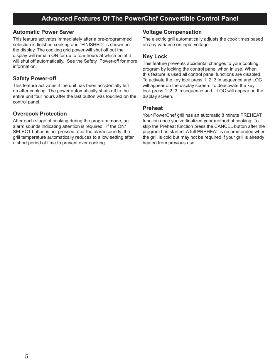 Dimplex POWER CHEF CBQ-120-ELEM User Manual | Page 8 / 13