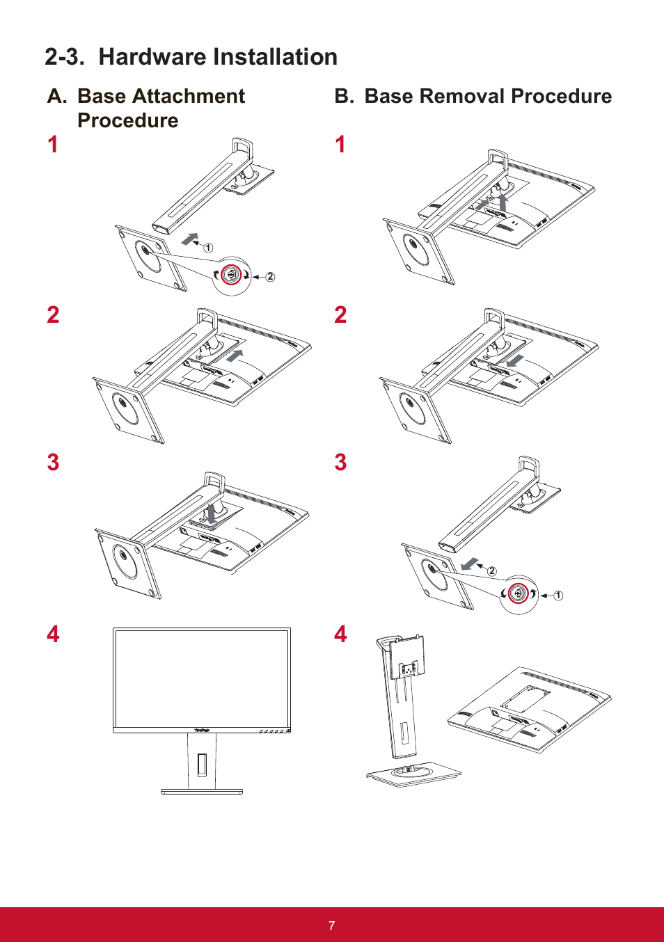 3. hardware installation | VIEWSONIC VG2455 24" 16:9 IPS Monitor User Manual | Page 11 / 74