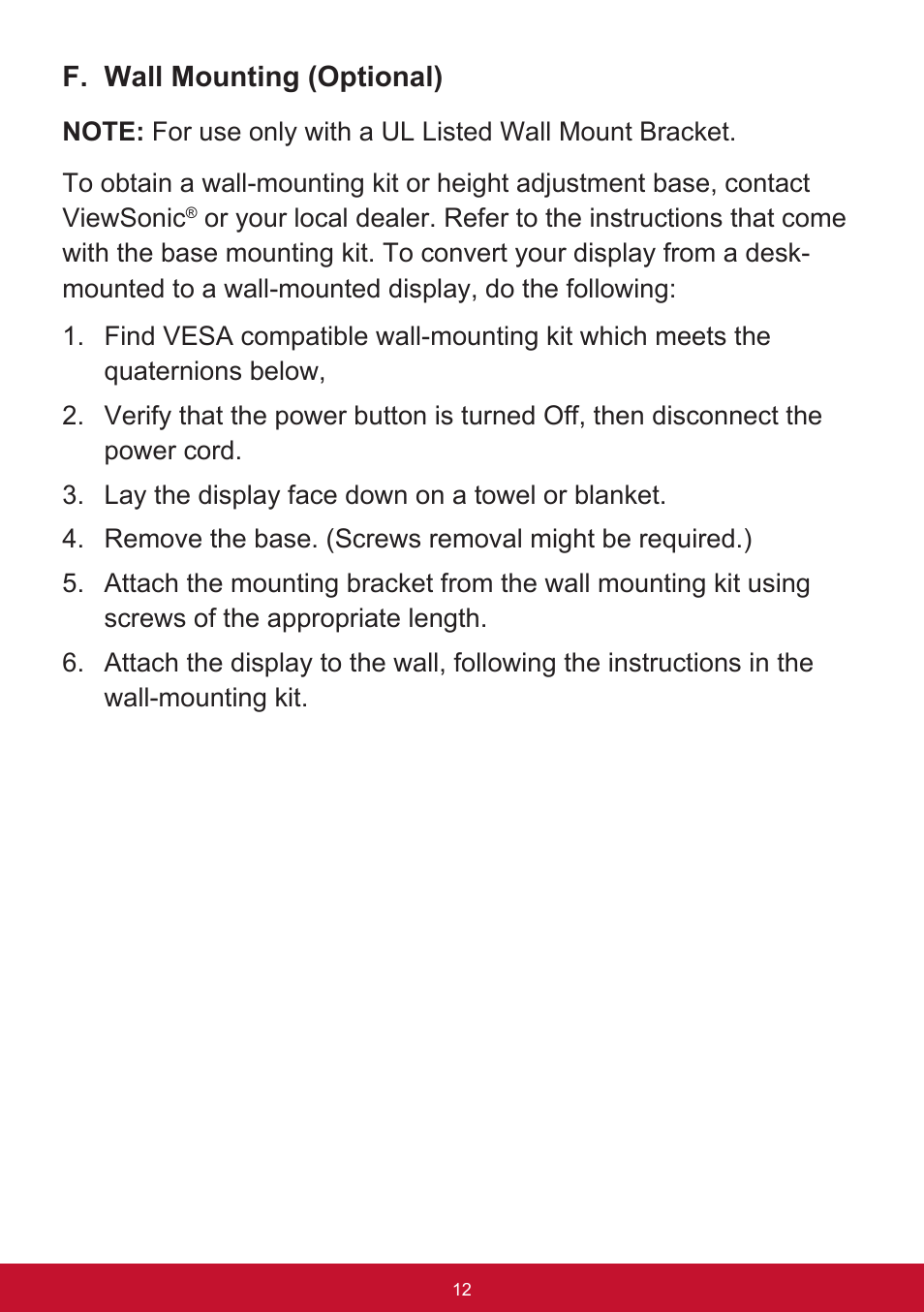VIEWSONIC VG2455 24" 16:9 IPS Monitor User Manual | Page 16 / 74