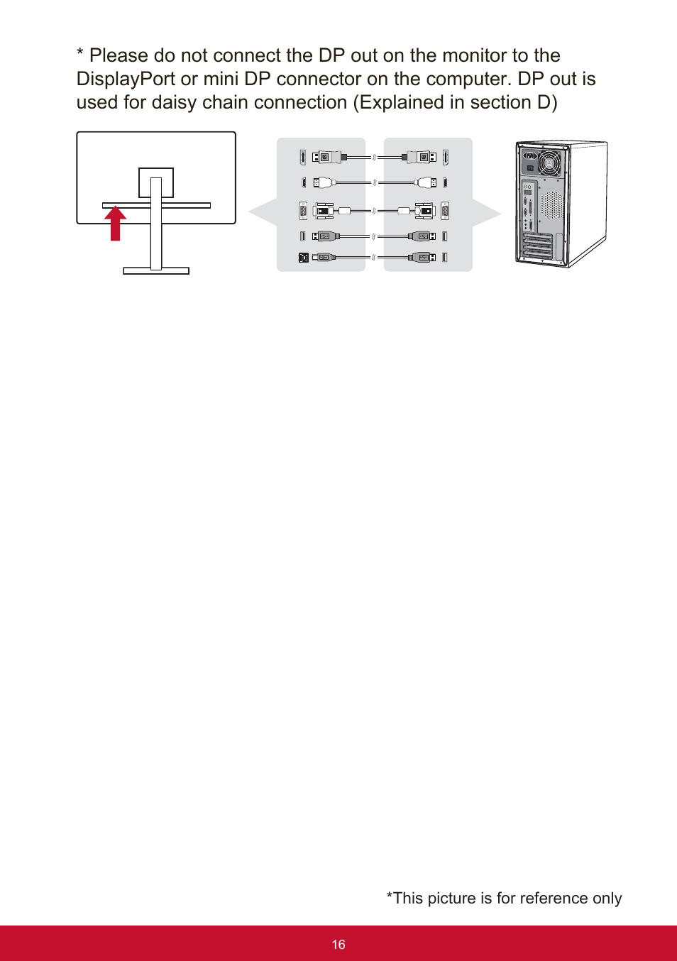 This picture is for reference only | VIEWSONIC VG2455 24" 16:9 IPS Monitor User Manual | Page 20 / 74