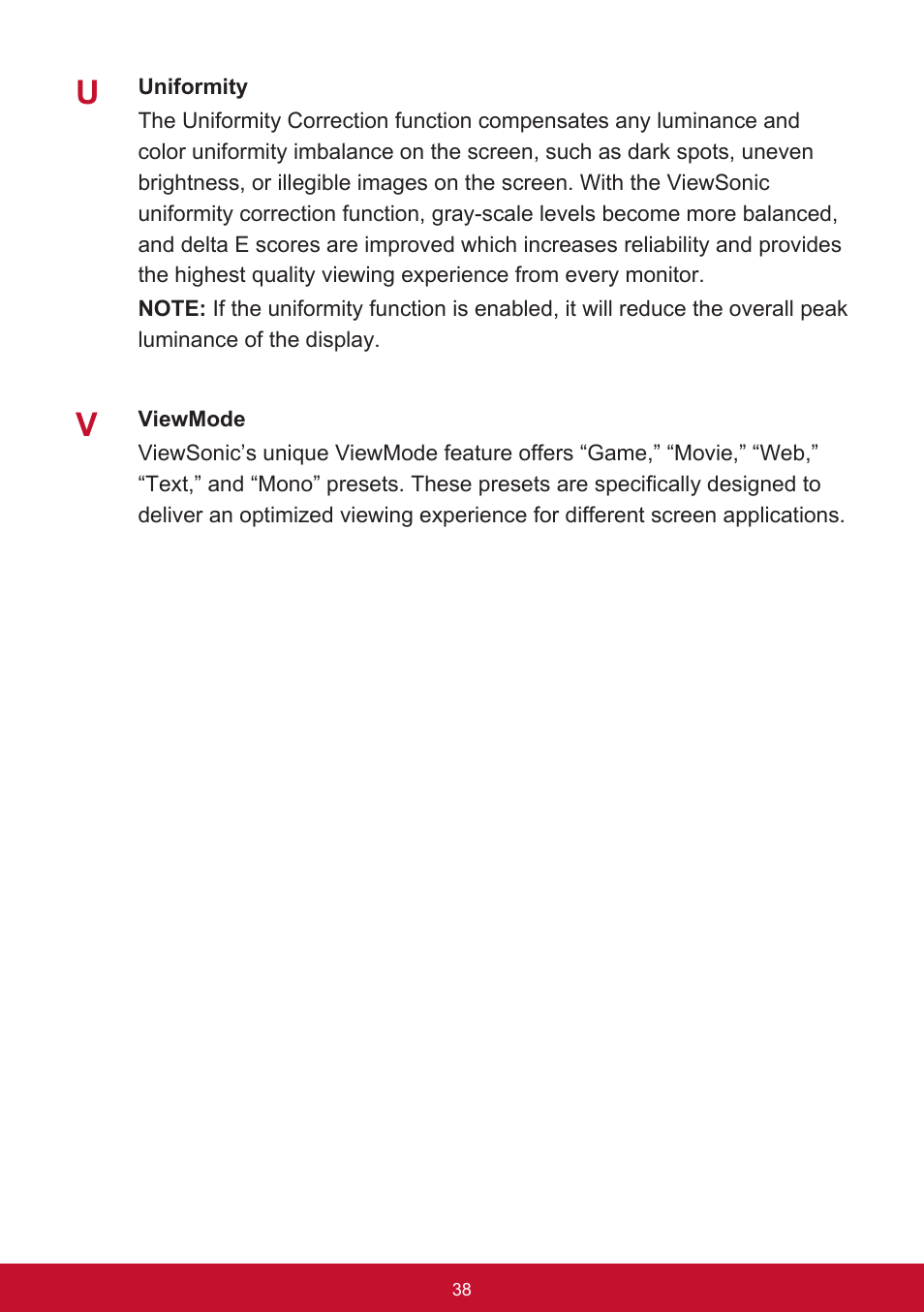VIEWSONIC VG2455 24" 16:9 IPS Monitor User Manual | Page 42 / 74