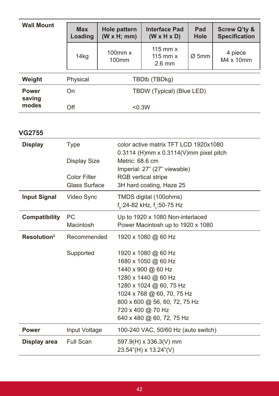 VIEWSONIC VG2455 24" 16:9 IPS Monitor User Manual | Page 46 / 74