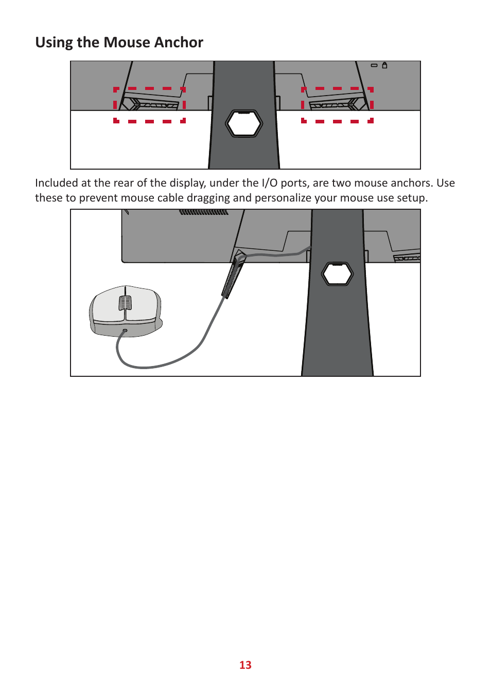 Using the mouse anchor | VIEWSONIC XG320U 32" 16:9 144 Hz FreeSync IPS Gaming Monitor User Manual | Page 13 / 83