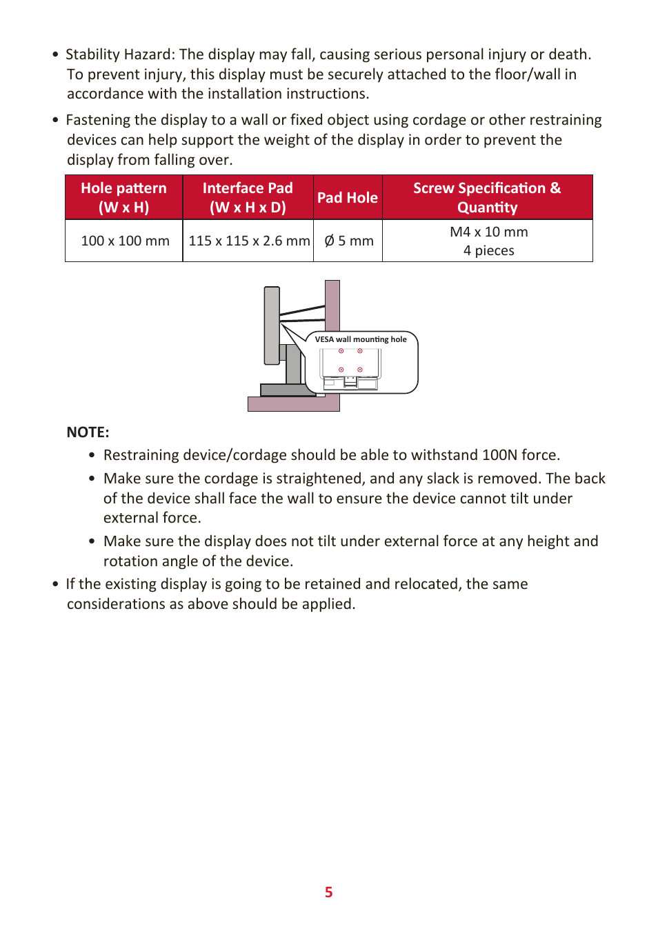 VIEWSONIC XG320U 32" 16:9 144 Hz FreeSync IPS Gaming Monitor User Manual | Page 5 / 83
