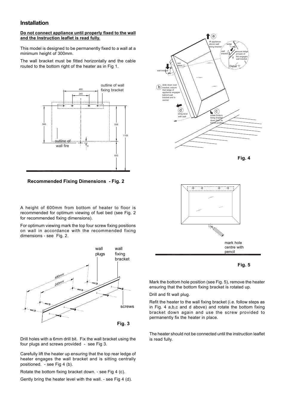 Installation | Dimplex SP420 User Manual | Page 2 / 8