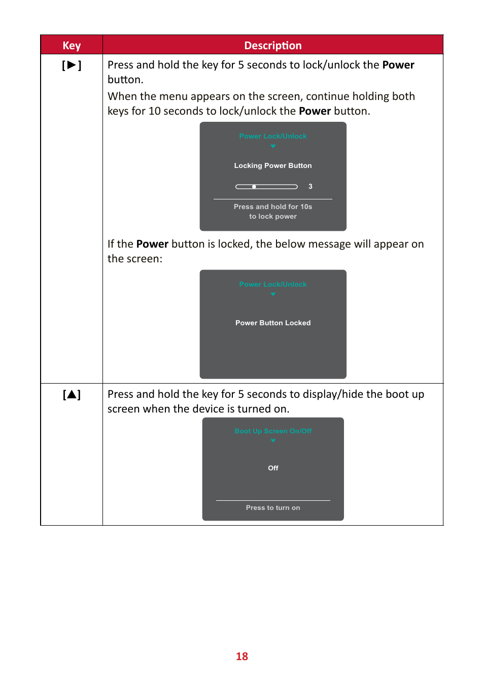 VIEWSONIC VX4381-4K 42.5" 16:9 4K HDR10 MVA Monitor User Manual | Page 18 / 49