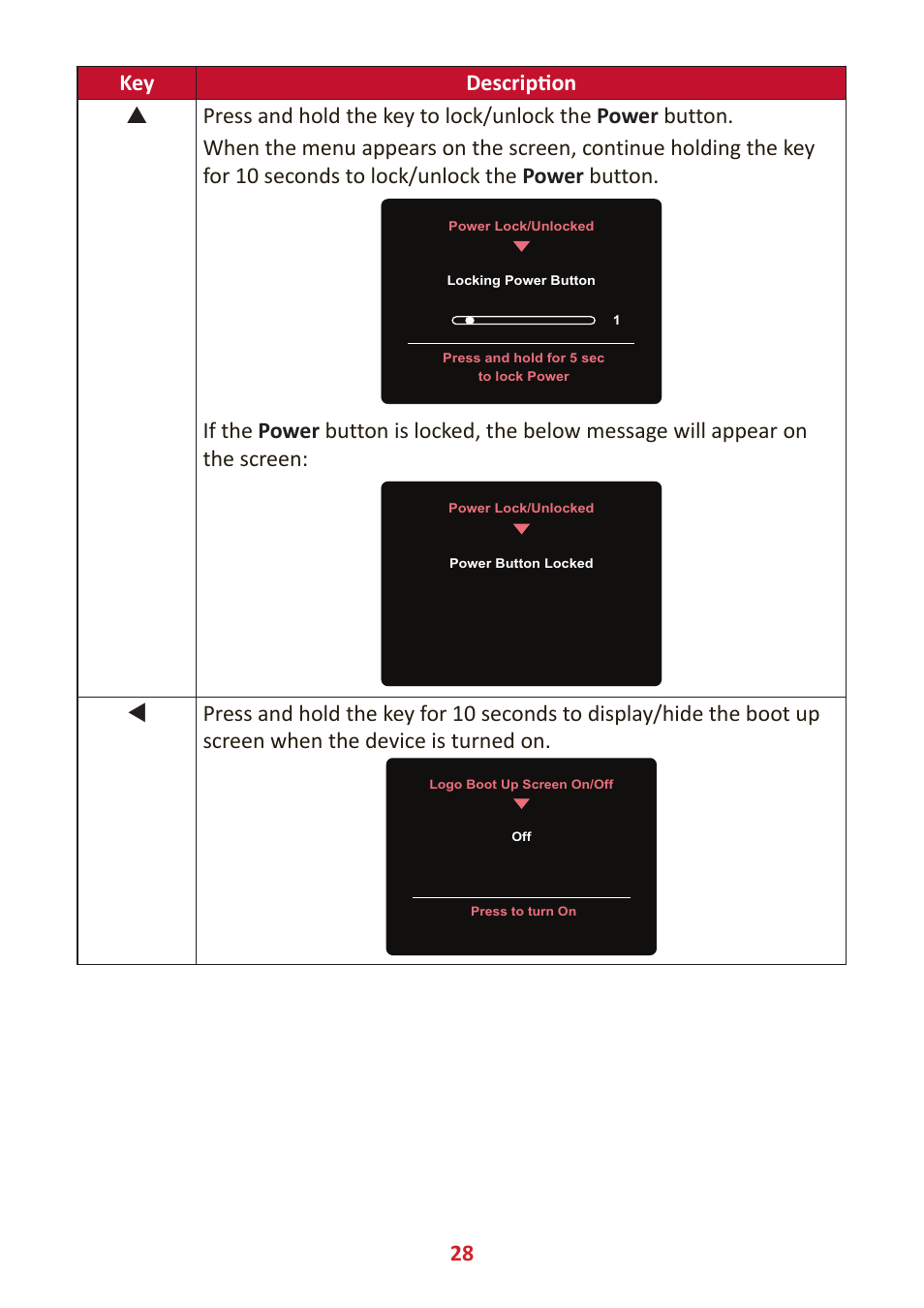 VIEWSONIC ColorPro 27" 4K HDR Monitor User Manual | Page 28 / 82