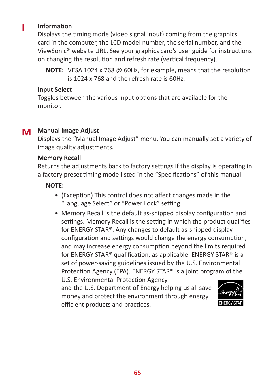 VIEWSONIC ColorPro 27" 4K HDR Monitor User Manual | Page 65 / 82