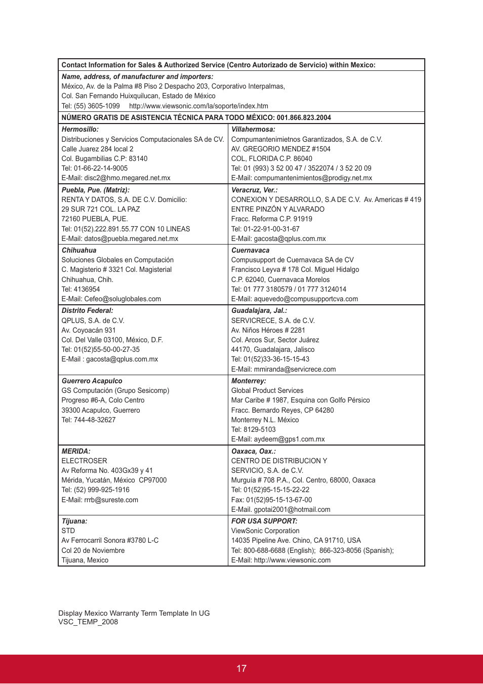 VIEWSONIC VA951S 19" 5:4 IPS Monitor User Manual | Page 25 / 26