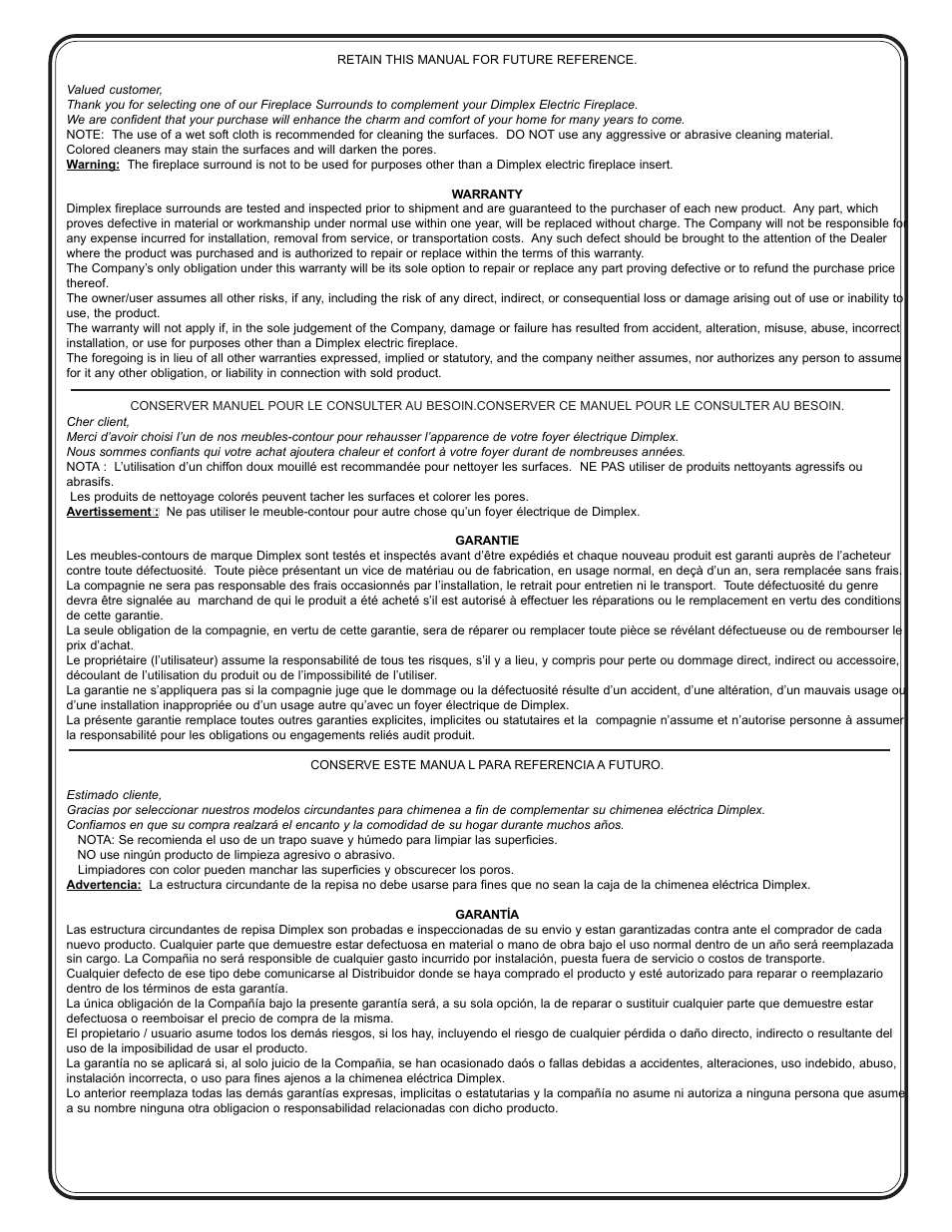 Dimplex 7207340100REV00 User Manual | Page 2 / 2