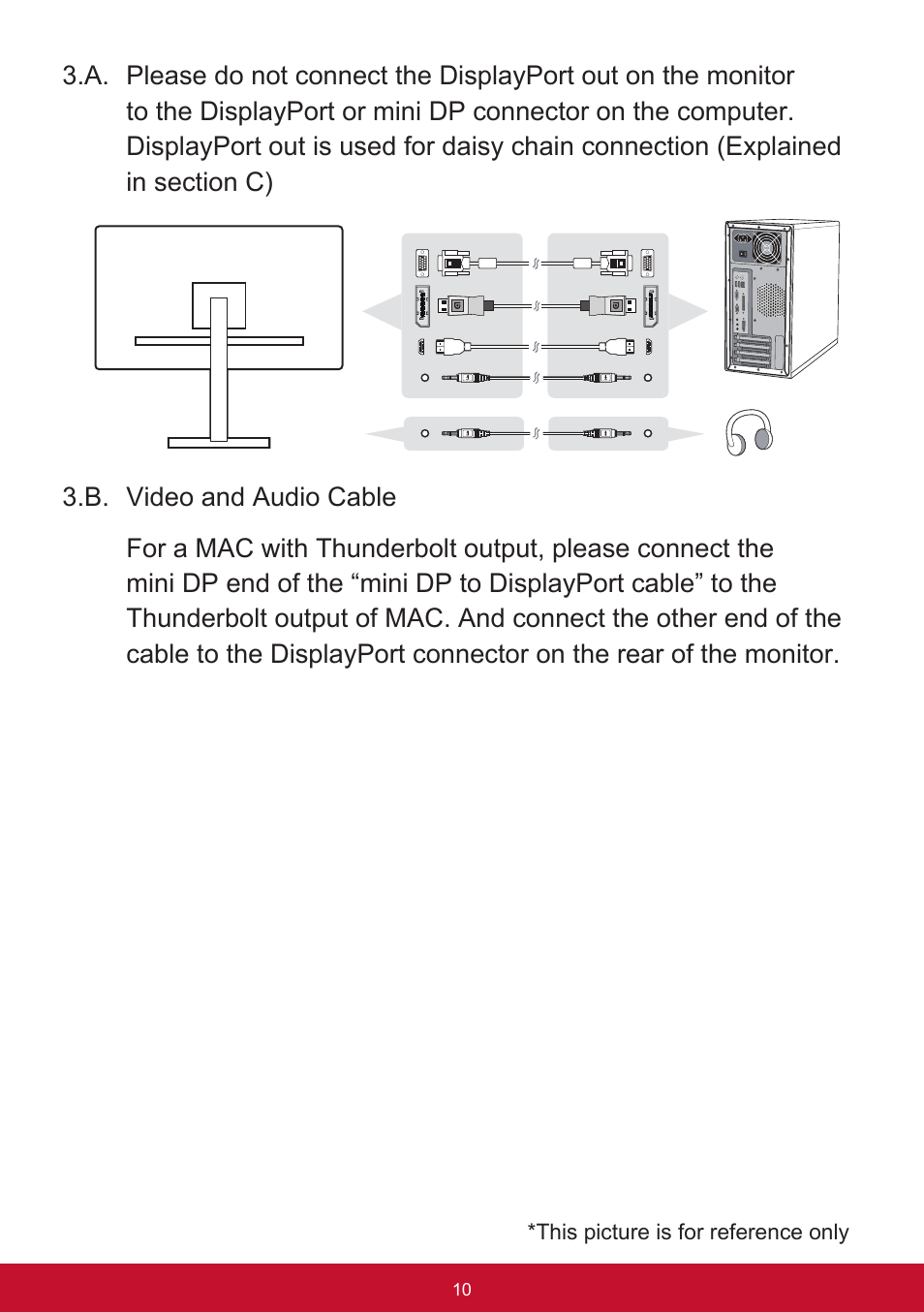 This picture is for reference only | VIEWSONIC VX3211-2K-mhd 32" 16:9 IPS Monitor User Manual | Page 14 / 59