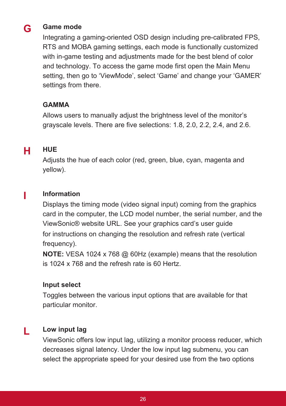 VIEWSONIC VX3211-2K-mhd 32" 16:9 IPS Monitor User Manual | Page 30 / 59