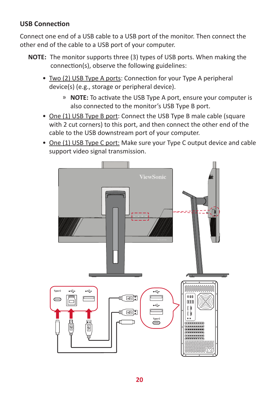 VIEWSONIC VG2456V 23.8" Conferencing Monitor User Manual | Page 20 / 73