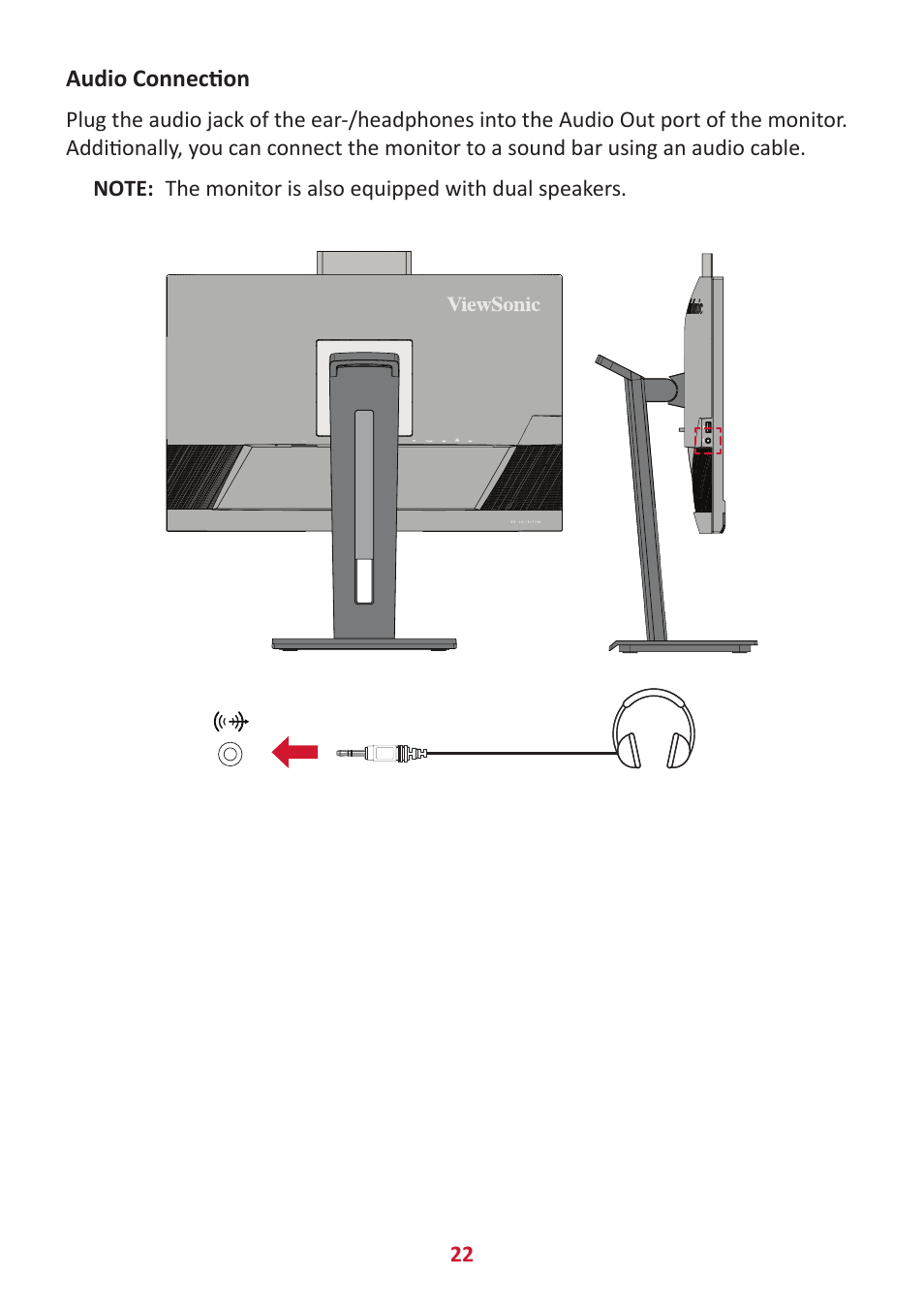 VIEWSONIC VG2456V 23.8" Conferencing Monitor User Manual | Page 22 / 73