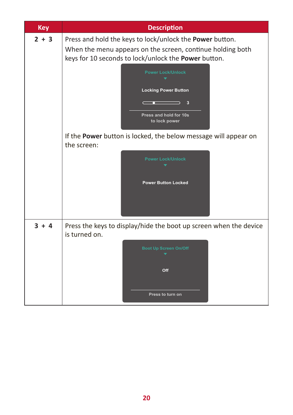 VIEWSONIC VX2416 23.8" 100 Hz Gaming Monitor User Manual | Page 20 / 49