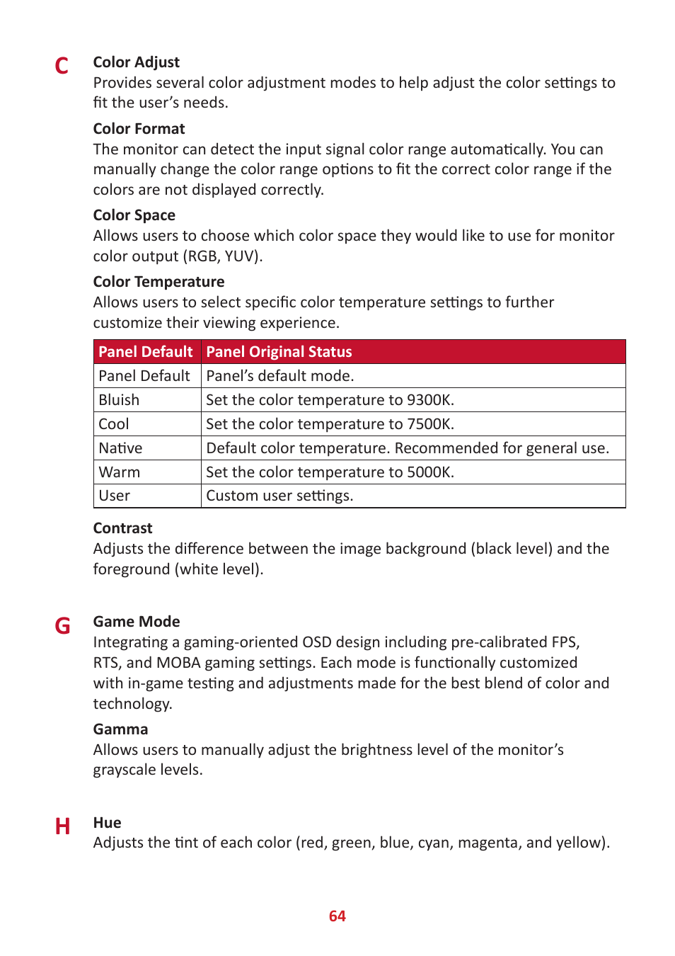 VIEWSONIC VP2785-2K 27" 16:9 IPS Monitor User Manual | Page 64 / 81