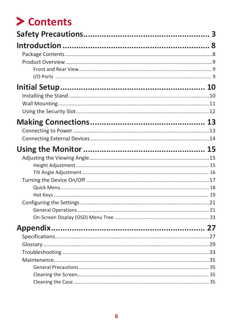 VIEWSONIC VX3418-2KPC 34" 21:9 Curved VA Gaming Monitor User Manual | Page 6 / 47