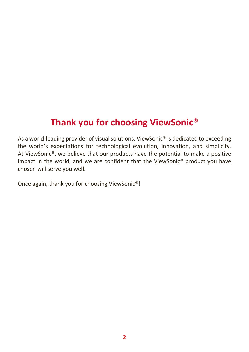 VIEWSONIC VX3276-4K-mhd 31.5" 16:9 4K VA Monitor User Manual | Page 2 / 49