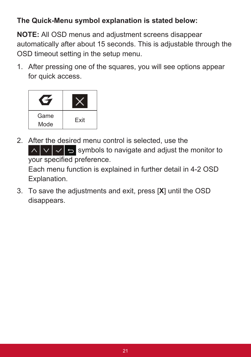 VIEWSONIC XG2560 25" 16:9 LCD Gaming Monitor User Manual | Page 25 / 65