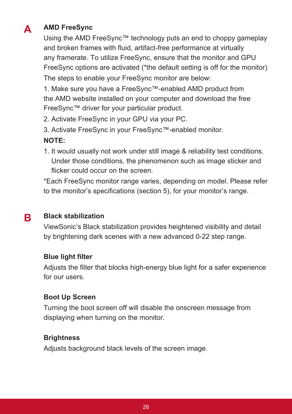 VIEWSONIC XG2560 25" 16:9 LCD Gaming Monitor User Manual | Page 32 / 65