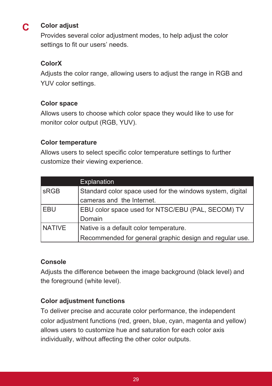 VIEWSONIC XG2560 25" 16:9 LCD Gaming Monitor User Manual | Page 33 / 65