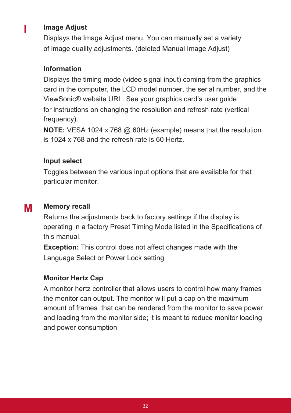 VIEWSONIC XG2560 25" 16:9 LCD Gaming Monitor User Manual | Page 36 / 65