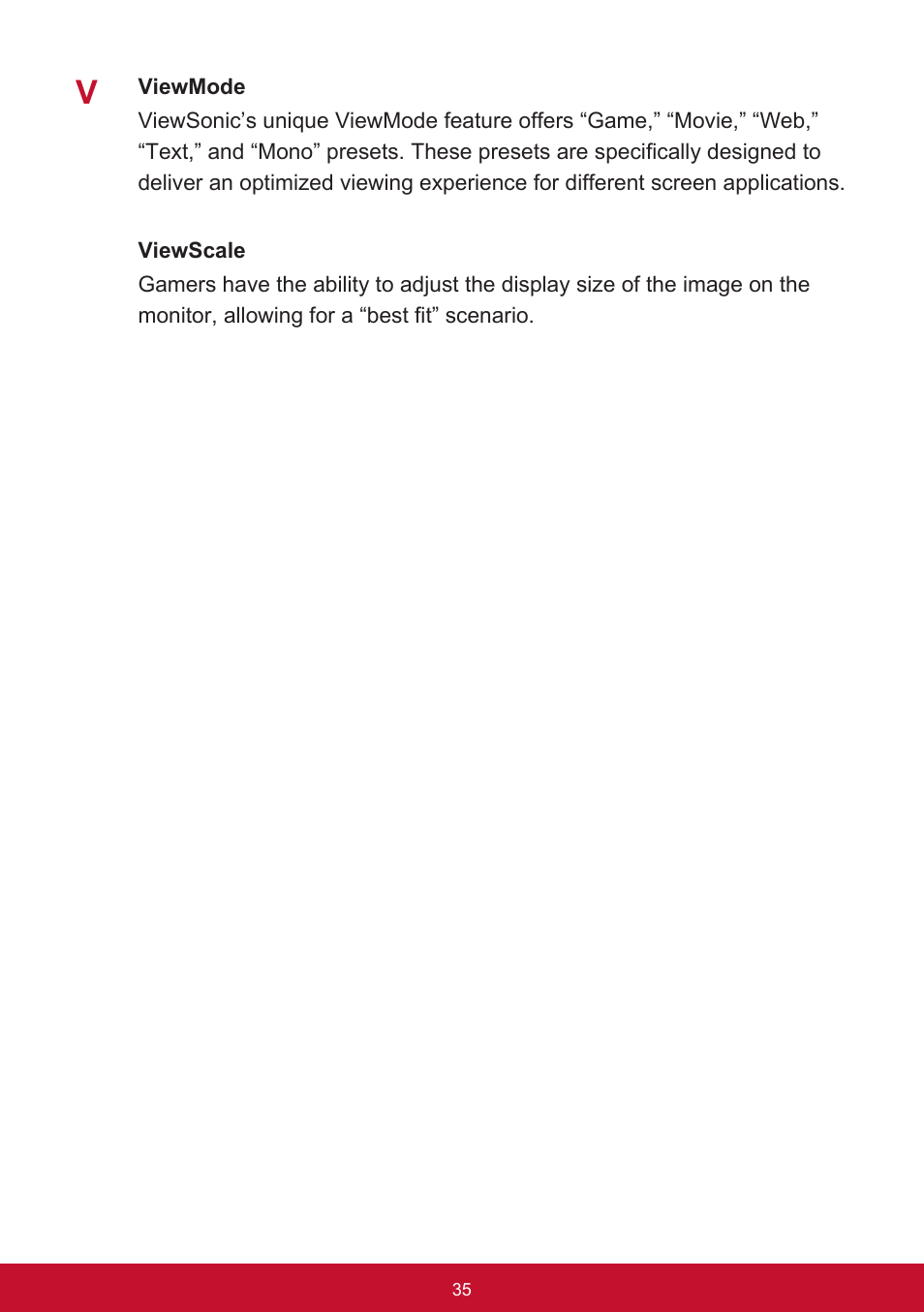 VIEWSONIC XG2560 25" 16:9 LCD Gaming Monitor User Manual | Page 39 / 65