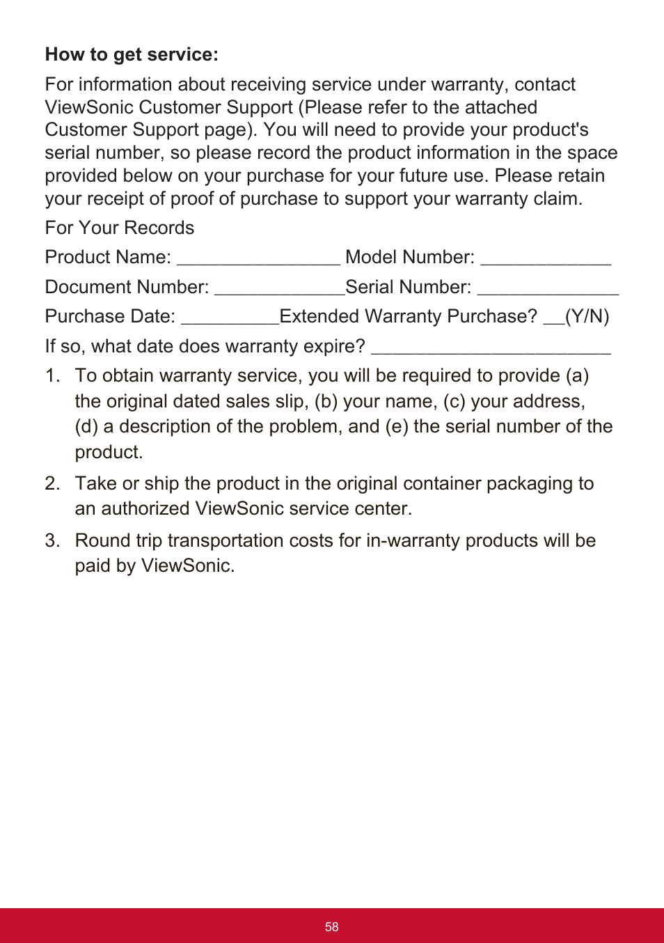 VIEWSONIC XG2560 25" 16:9 LCD Gaming Monitor User Manual | Page 62 / 65