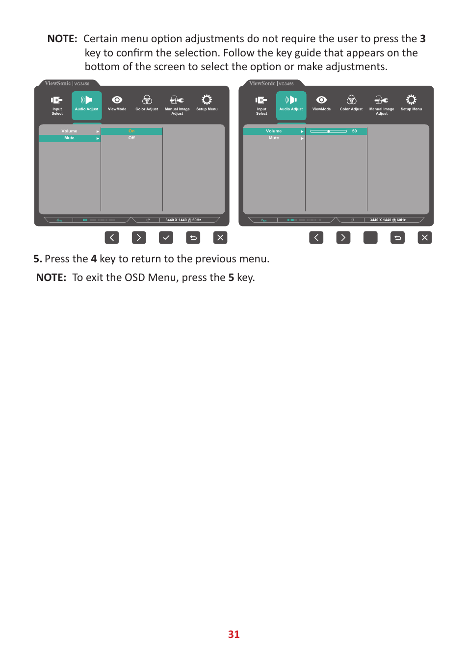 VIEWSONIC VG3456 34" 21:9 USB Type-C Docking VA Monitor User Manual | Page 31 / 69