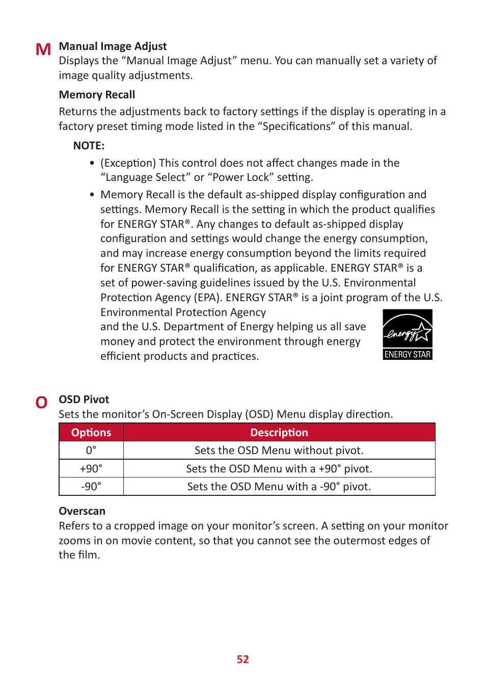 VIEWSONIC VG3456 34" 21:9 USB Type-C Docking VA Monitor User Manual | Page 52 / 69