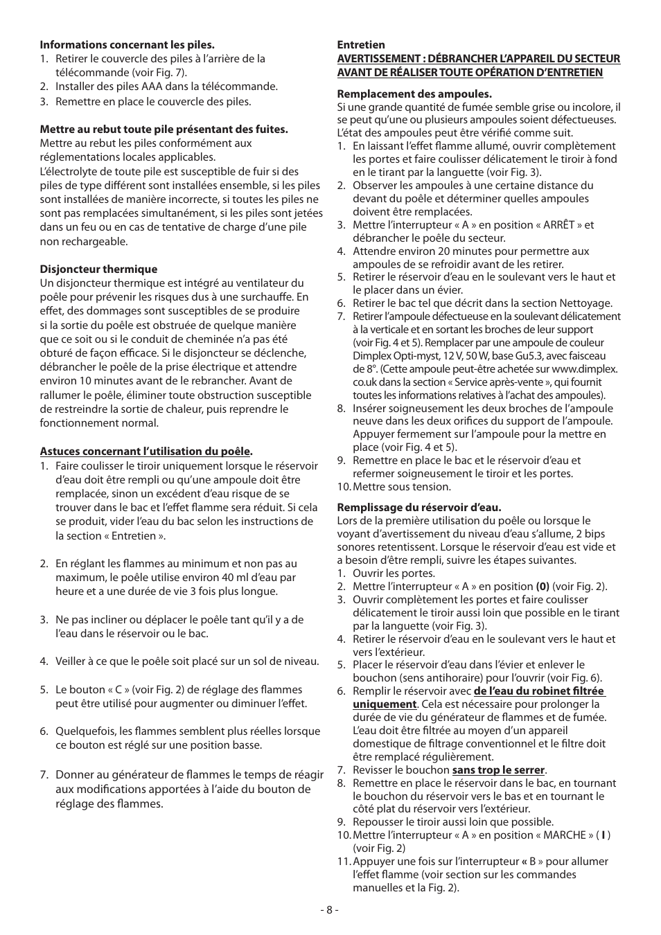 Dimplex Dimpelx Cadogan CGn20 User Manual | Page 14 / 52