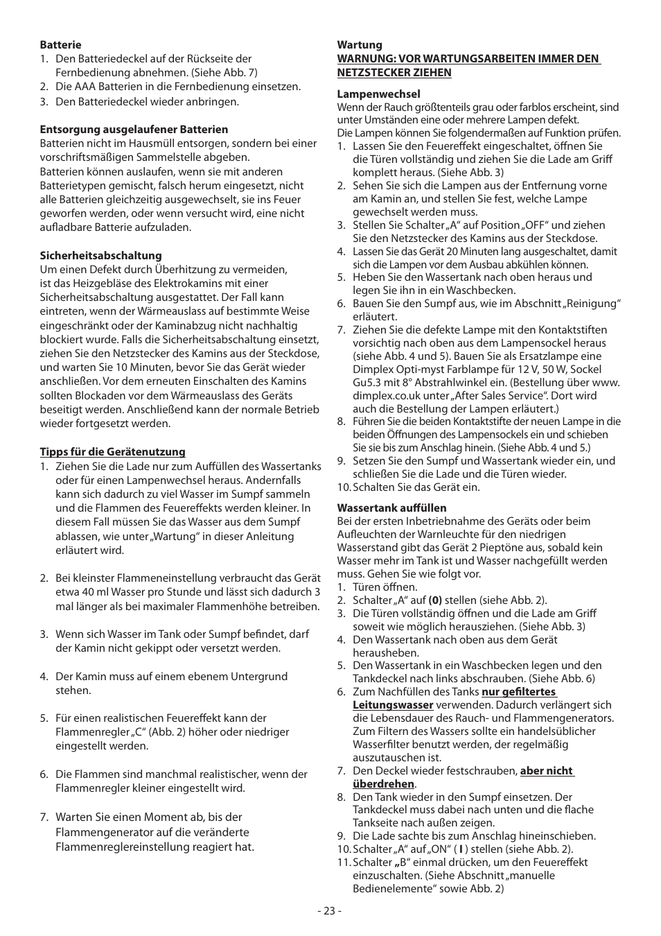 Dimplex Dimpelx Cadogan CGn20 User Manual | Page 29 / 52