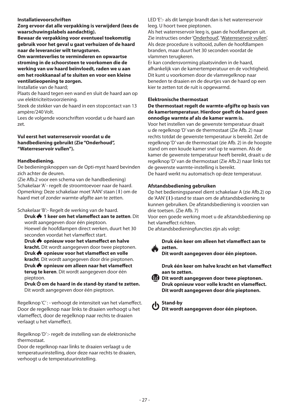 Dimplex Dimpelx Cadogan CGn20 User Manual | Page 33 / 52