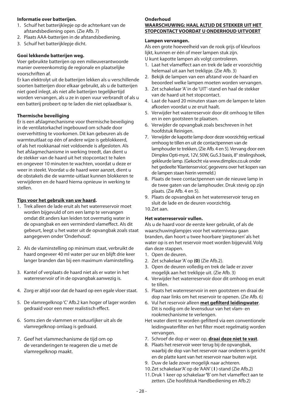 Dimplex Dimpelx Cadogan CGn20 User Manual | Page 34 / 52