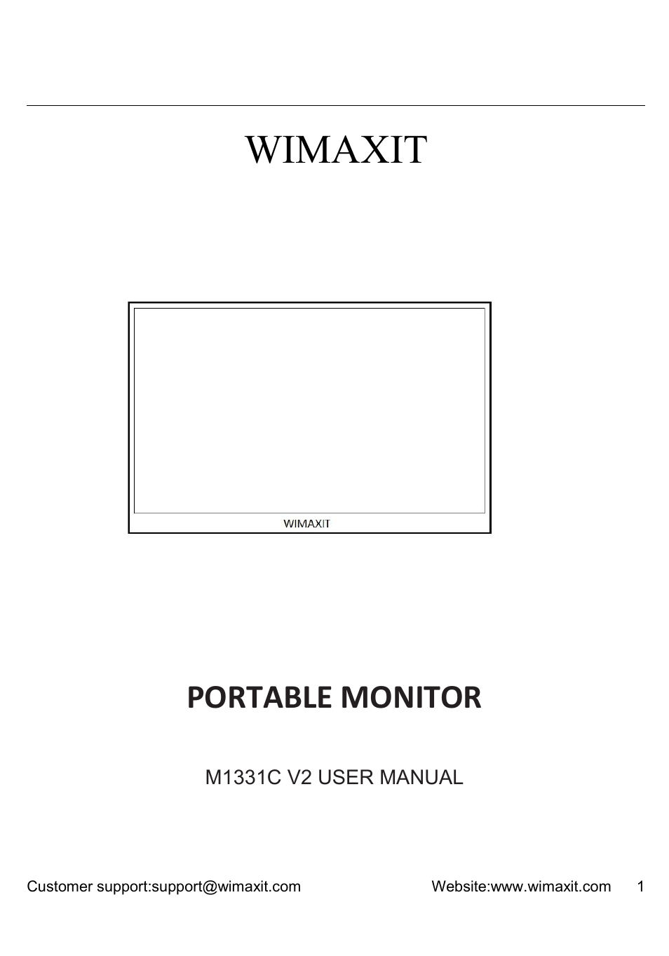 Wimaxit M1331CV2 13.3" HDR Portable Monitor User Manual | 14 pages