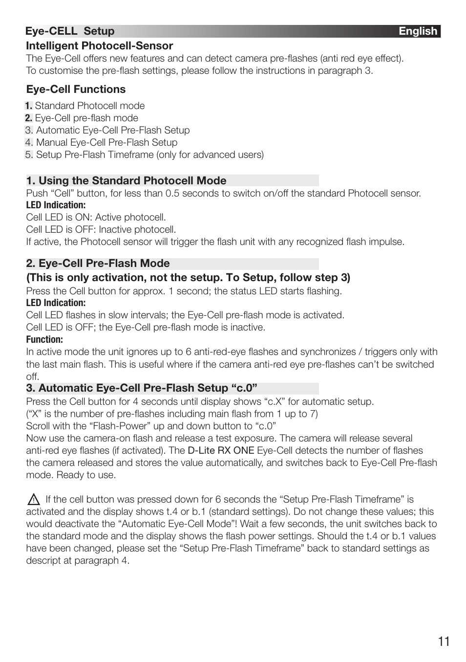 Elinchrom D-Lite RX One Flash Head User Manual | Page 11 / 131