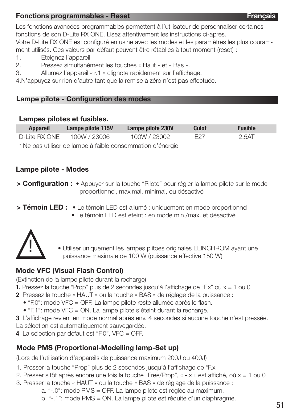 Elinchrom D-Lite RX One Flash Head User Manual | Page 51 / 131
