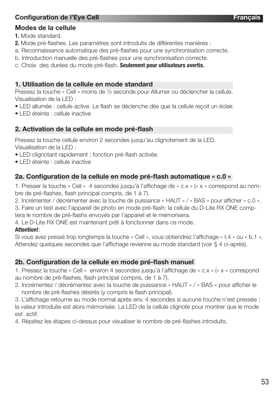 Elinchrom D-Lite RX One Flash Head User Manual | Page 53 / 131