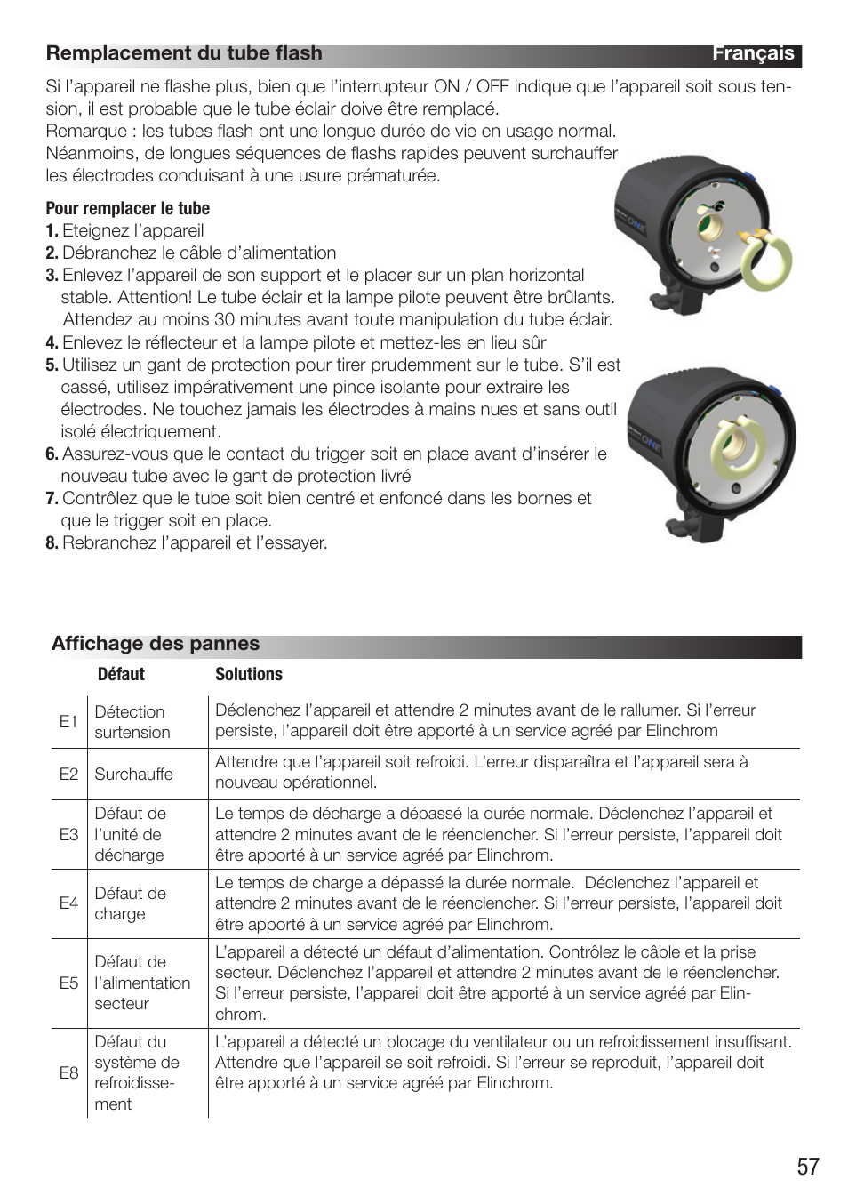 Elinchrom D-Lite RX One Flash Head User Manual | Page 57 / 131