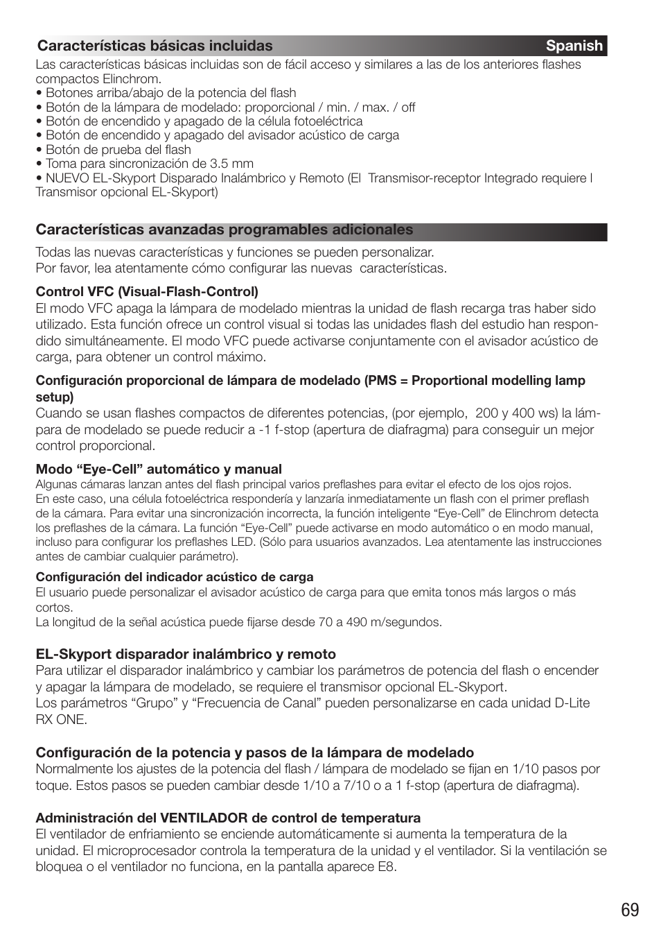 Elinchrom D-Lite RX One Flash Head User Manual | Page 69 / 131