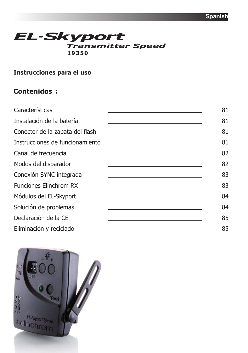 Elinchrom D-Lite RX One Flash Head User Manual | Page 80 / 131