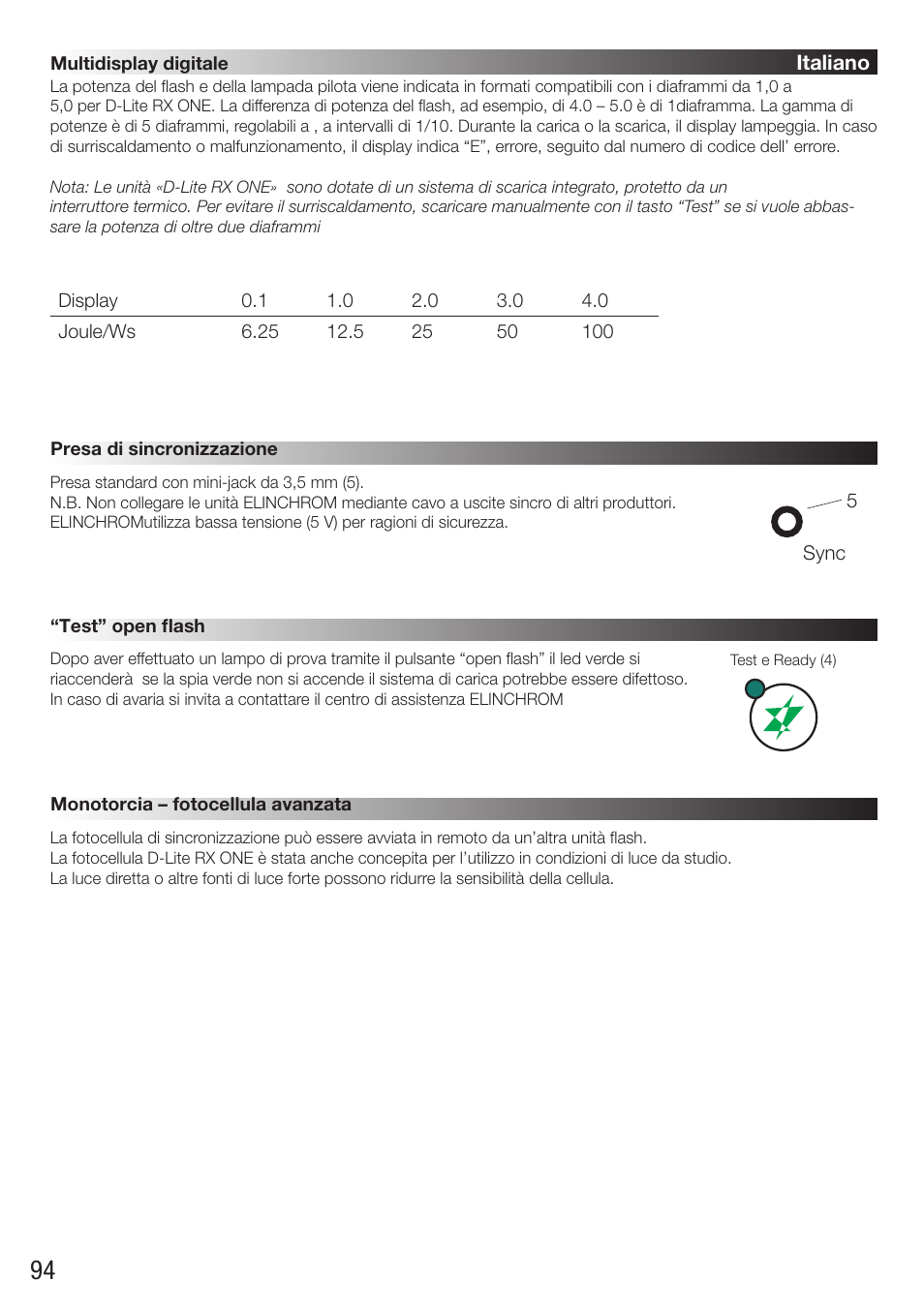 Elinchrom D-Lite RX One Flash Head User Manual | Page 94 / 131