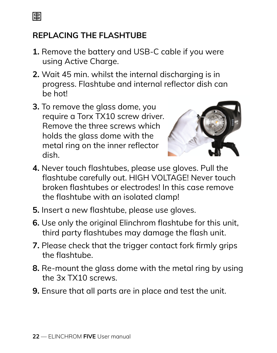 Elinchrom FIVE Monolight Kit User Manual | Page 22 / 33