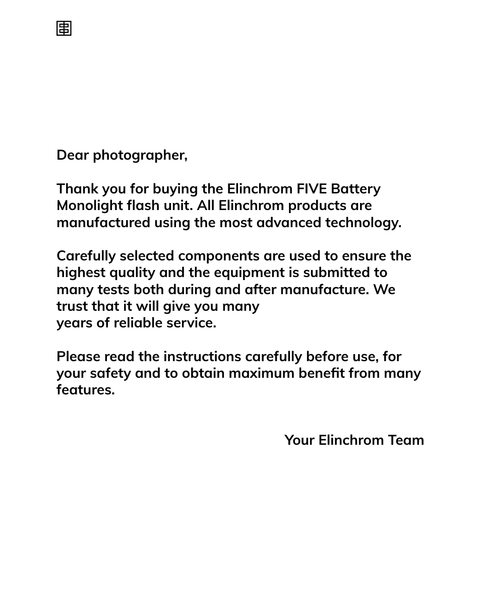 Elinchrom FIVE Monolight Kit User Manual | Page 3 / 33