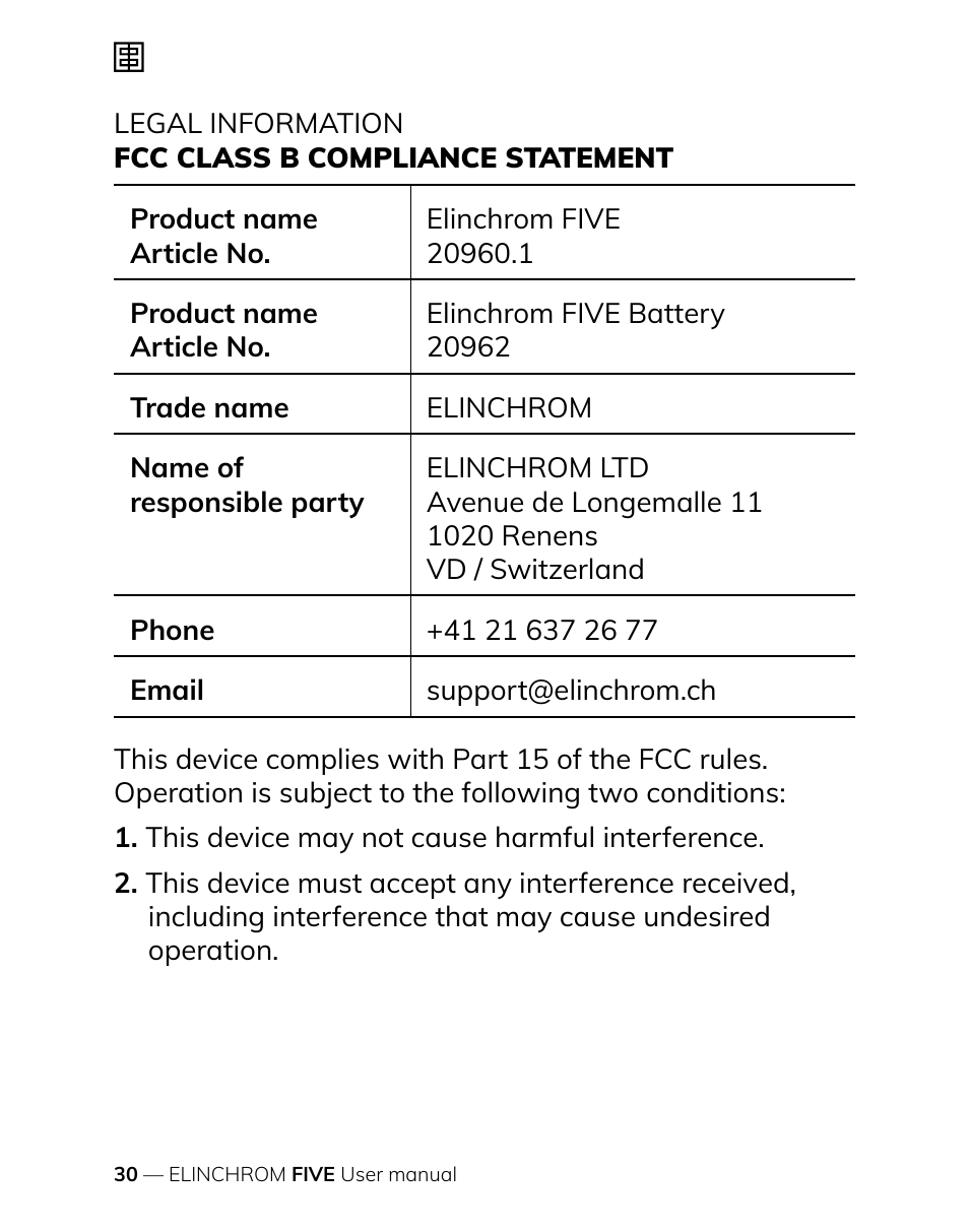 Elinchrom FIVE Monolight Kit User Manual | Page 30 / 33