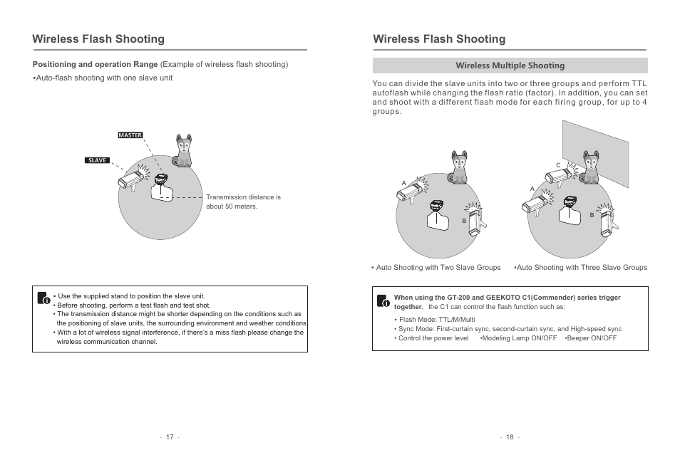 页 11, Wireless flash shooting | Geekoto GT200 Monolight Full Kit User Manual | Page 11 / 12