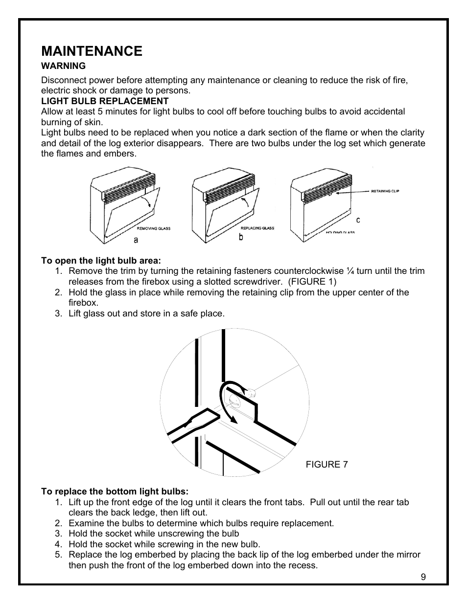 Maintenance | Dimplex SF3003 User Manual | Page 12 / 16