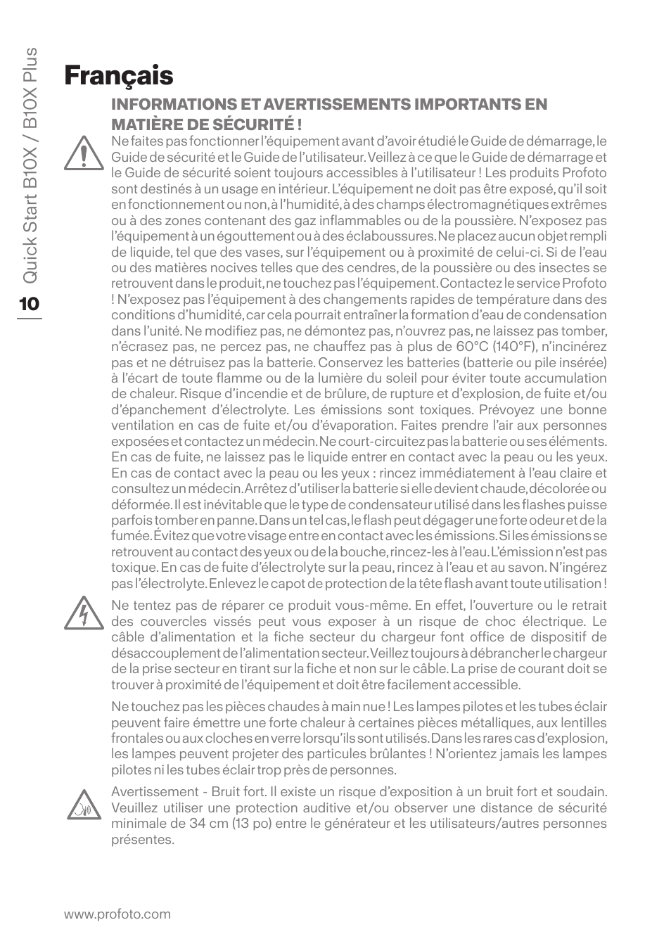 Français | Profoto B10X OCF Flash Duo Kit User Manual | Page 10 / 80